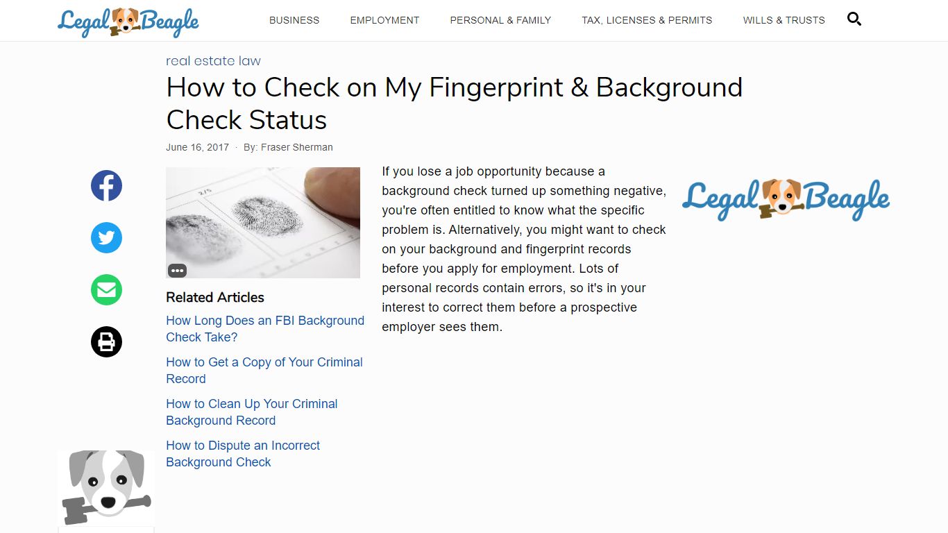 How to Check on My Fingerprint & Background Check Status
